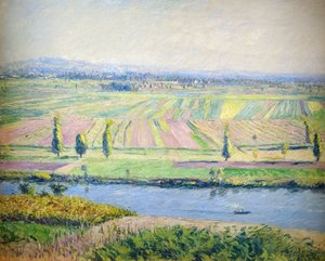 Fransk:  La Plaine de Gennevilliers Gennevilliers-sletten fra Argenteuil-bakkerne af Gustave Caillebotte