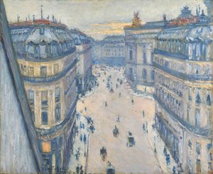 Halévy Street, udsigt fra syvende etage af Gustave Caillebotte