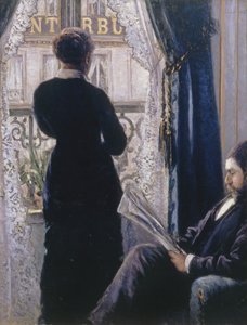 Interiør: Kvinde ved vinduet af Gustave Caillebotte