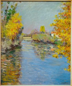 Seinens lille arm, en efterårseffekt af Gustave Caillebotte