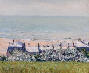 Tagene på Hôtel des Roches Noires, Trouville af Gustave Caillebotte