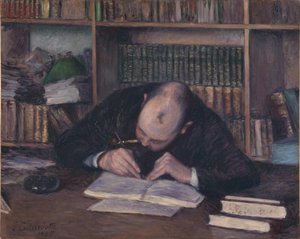 Portræt af boghandleren E. J. Fontaine, 1885 af Gustave Caillebotte