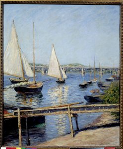 Sejlbåde i Argenteuil Maleri af Gustave Caillebotte (1848-1894) 1888 Søn. 0,65x0,55 m Paris, musee d