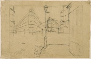 Studie til Paris Street; Regnvejrsdag af Gustave Caillebotte