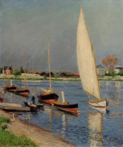 Sejlbåde på Seinen ved Argenteuil af Gustave Caillebotte