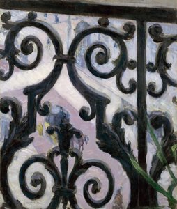 Udsigt fra balkonen - Udsigt fra en balkon - Maleri af Gustave Caillebotte (1848-1894) af Gustave Caillebotte