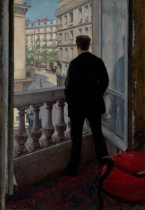 Ung mand ved sit vindue af Gustave Caillebotte