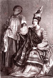 Signare, de mulat-franske afrikanske kvinder i byen Saint Louis, Senegal. 1861 (gravering)