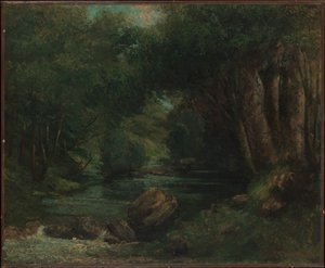 En bæk i skoven af Gustave Courbet