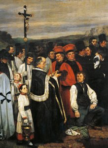 En begravelse i Ornans af Gustave Courbet