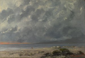 Strandscene af Gustave Courbet