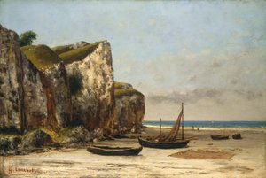 Strand i Normandiet, ca. 18721875. af Gustave Courbet