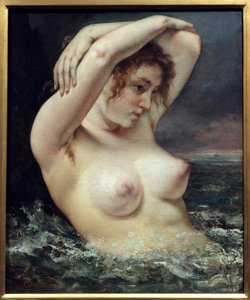 Kvinde på bølgen af Gustave Courbet