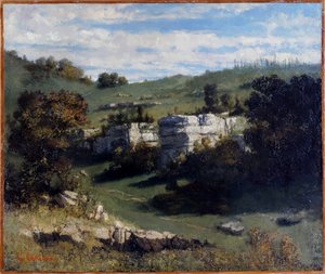 Fransk: Paysage du Jura
Tysk: Landschaft des Jura af Gustave Courbet