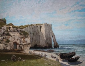 Klipperne ved Étretat efter stormen af Gustave Courbet