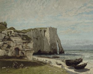 Klipperne ved Etretat efter stormen af Gustave Courbet