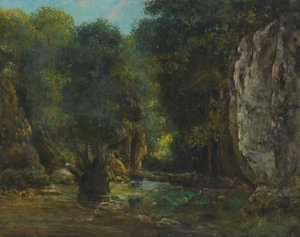 Le Puits Noir (Loue-kløften) af Gustave Courbet