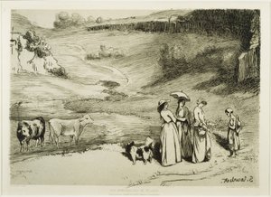 Landsbyens damer af Gustave Courbet