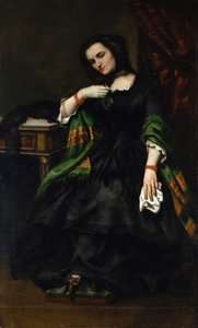 Madame Auguste Cuoq Mathilde Desportes, 1827-1910, ca. 1852-57. af Gustave Courbet