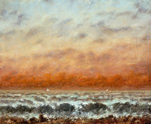 Marine (olie på lærred) af Gustave Courbet