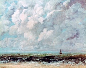Marinelandskab, c1840-1877 af Gustave Courbet