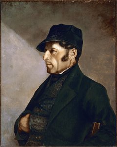 Portræt af Eleonor Regis Courbet far til maleren Maleri af Gustave Courbet af Gustave Courbet