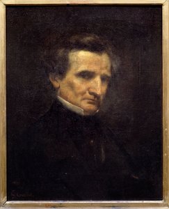 Portræt af Hector Berlioz (1803-1869), fransk komponist. Maleri af Gustave Courbet (1819-1877) af Gustave Courbet