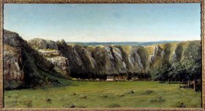 Klippelandskab omkring Flagey. Maleri af Gustave Courbet (1819-1877) af Gustave Courbet