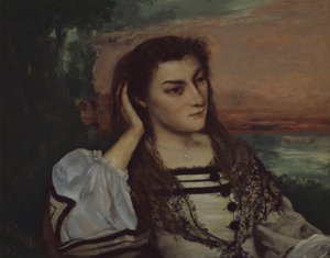 Rêverie (Portræt af Gabrielle Borreau) af Gustave Courbet
