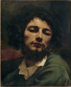 Selvportræt eller manden med piben Maleri af Gustave Courbet af Gustave Courbet