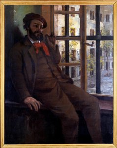 Selvportræt af Saint Pelagie (olie på lærred af Gustave Courbet