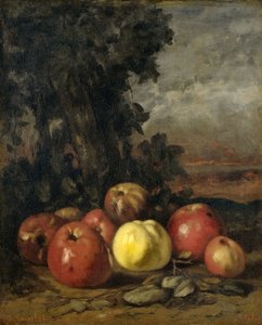 Stilleben med æbler af Gustave Courbet