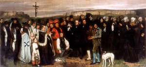 Begravelsen i Ornans, 1850 af Gustave Courbet