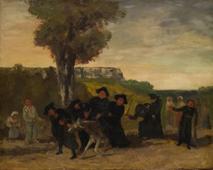 Hjemkomsten fra mødet, 1863 af Gustave Courbet