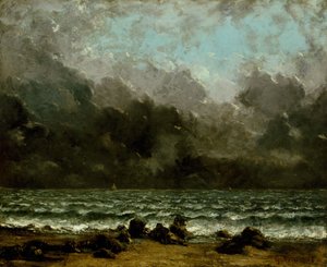 Havet, ca. 1865 (olie på lærred) af Gustave Courbet
