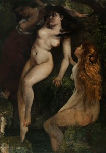 Tre badende kvinder af Gustave Courbet