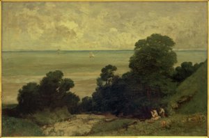 Udsigt taget i Honfleur af Gustave Courbet