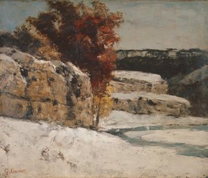 Vinterlandskab, 1865-70 af Gustave Courbet