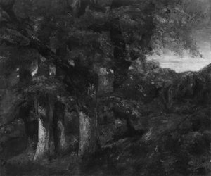 Skovklædt Landskab af Gustave Courbet