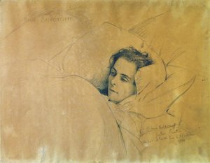 Maria Konstantinovna Bashkirtsevas død 1858-1884, 1884. af Gustave Courtois