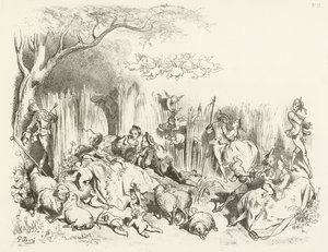 En pastoral under Ludvig den XV (gravure)