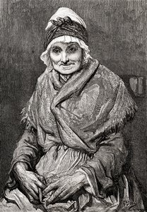 Efter en tegning, som Gustave Dore lavede i 1880 af sin sygeplejerske Francoise. Fra Life and Reminiscences of Gustave Dore, udgivet i 1885. af Gustave Dore