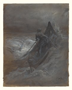 Efter skibbruddet - Design til en illustration af Coleridges The Rime of the Ancient Mariner af Gustave Dore