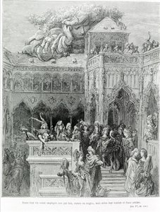 Hele deres liv blev ikke beskæftiget af love, vedtægter eller regler, men efter deres vilje og ærlige vilje, efter Gargantua (1534) af François Rabelais (1483 - 1553). Graveret af Gustave Dore (1832-1883). af Gustave Dore