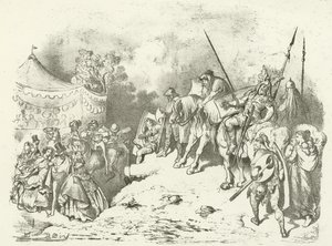 En gammel brite overvejer sine efterkommeres kostume (dybtryk) af Gustave Dore