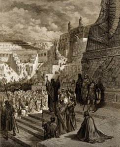 Artaxerxes giver jøderne frihed. - Bibel af Gustave Dore
