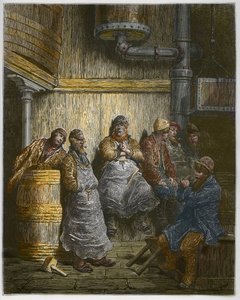 Barclay Perkins Brewery Workers tager en pause - fra 