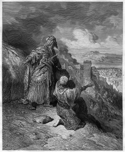 Boabdil forlader Granada - Abu Abd Allah Mohammed, alias El Chico (Muhammad XII) (1459-1533), den sidste arabiske konge af Granada, illustration fra 