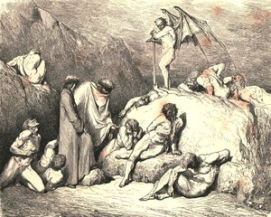 Husk på Piero af Medicina, hvis du vender tilbage igen, c1890. af Gustave Dore