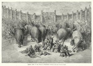 Fangede jøder i cirkus i Alexandria (gravering) af Gustave Dore